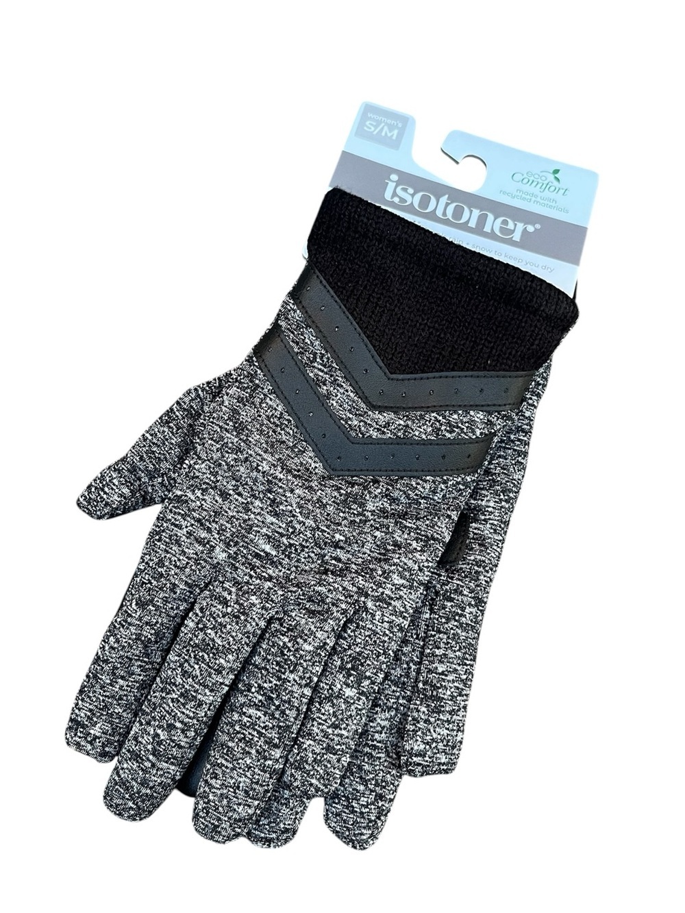 NWT Isotoner smartDRI®
Spandex Chevron Gloves with Rib-Knit Cuff SZ S/M